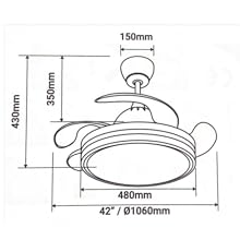 ventiladro 106cm 107cm blanco medidas grande