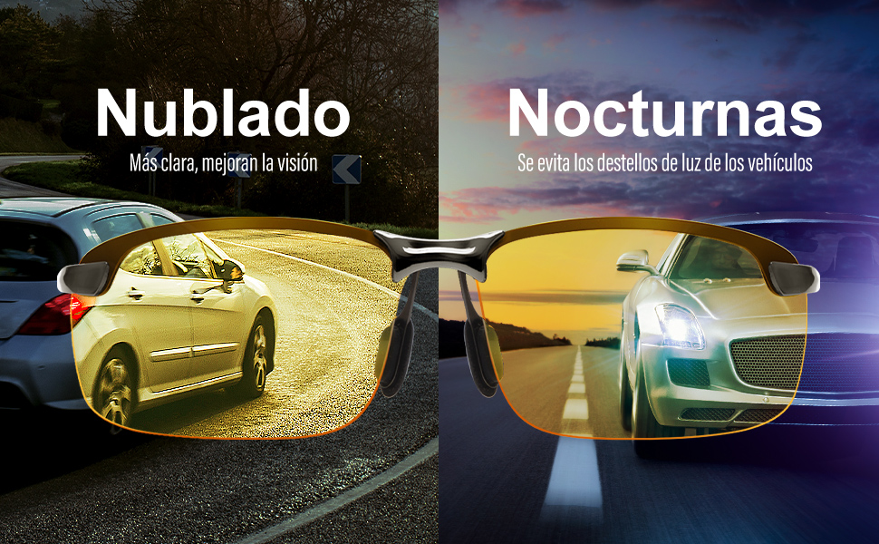 gafas moto visión nocturna hombre