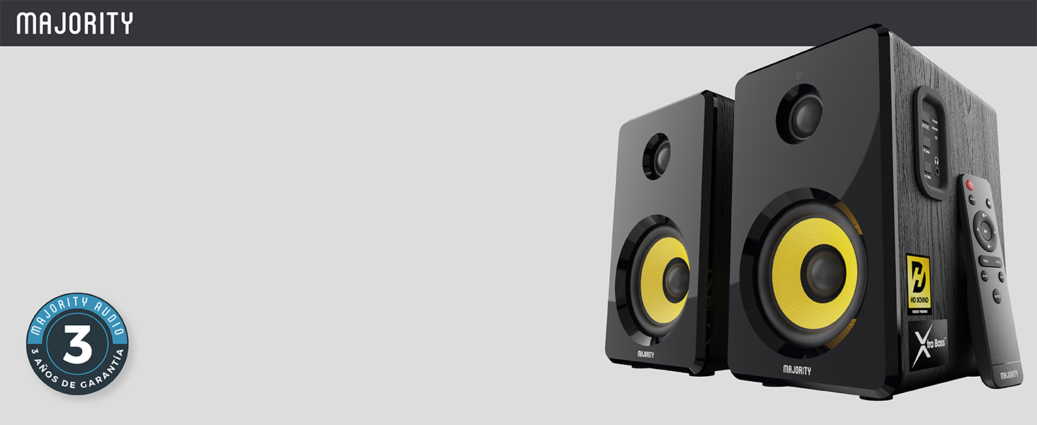 El altavoz de estantería D40X tiene un sonido superior con conos de Kevlar amarillos