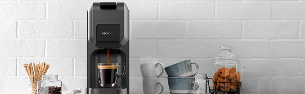 cafetera; cafetera superautomática; cafetera Cecotec; cafetera capsulas; FreeStyle Compact Black