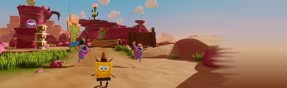 Bob Esponja en un escenario occidental
