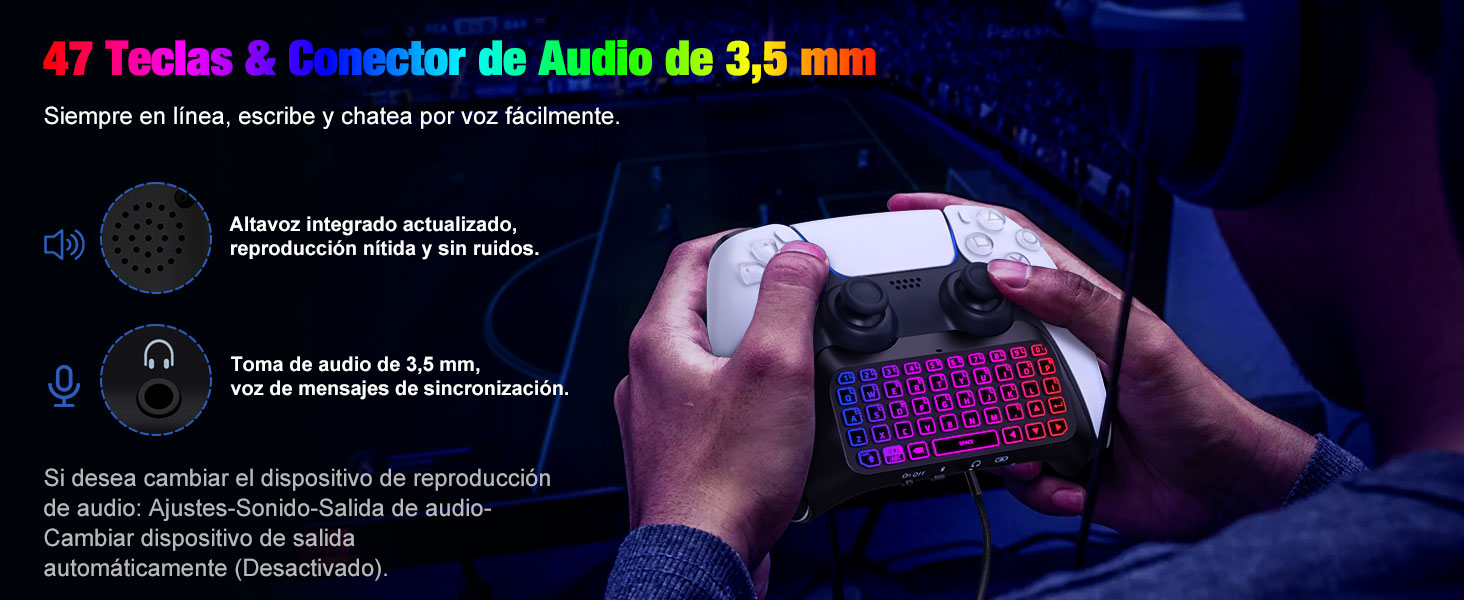 Teclado con Retroiluminación RGB para Mando