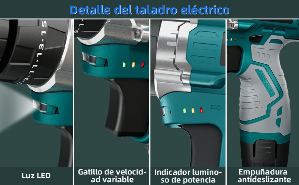 Juego de taladros inalámbricos de 12 V 3