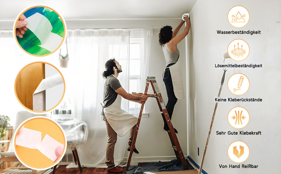 Cinta blanca de pintura