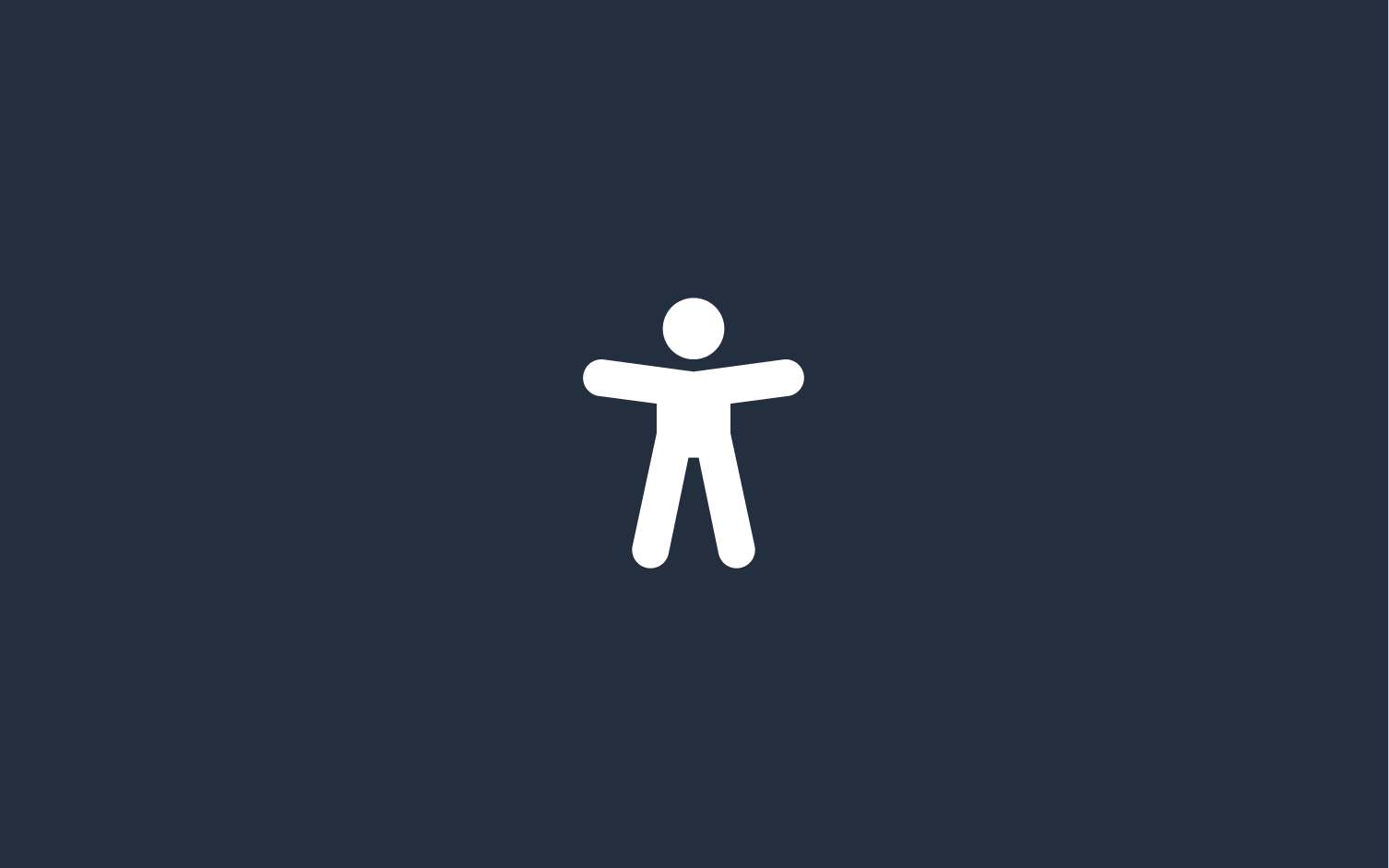 Icono de accesibilidad basado en el hombre de Vitruvio simplificado.