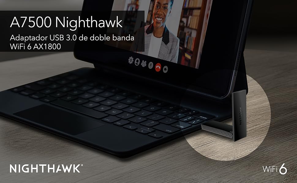 Adaptador; Wifi 6; USB; Nighthawk; A7500