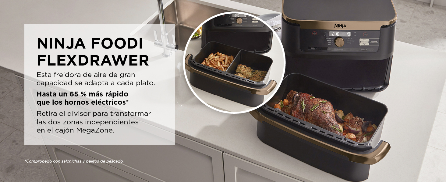 Ninja Foodi freidora de aire FlexDrawer (10,4 l),