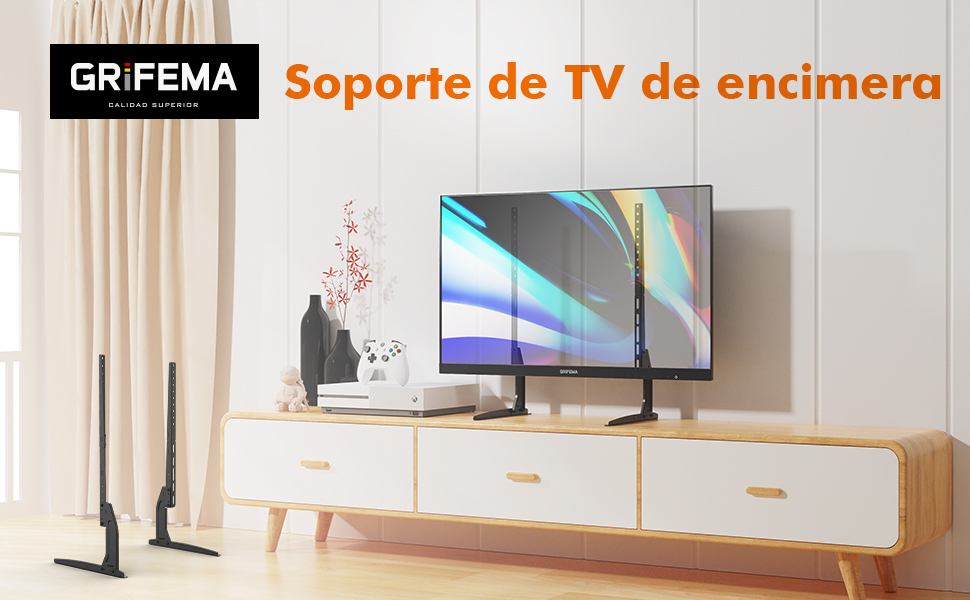 soporte tv pie