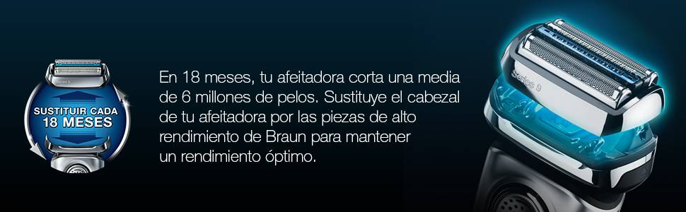 En 18 meses, tu afeitadora corta una media de 6 millones de pelos.