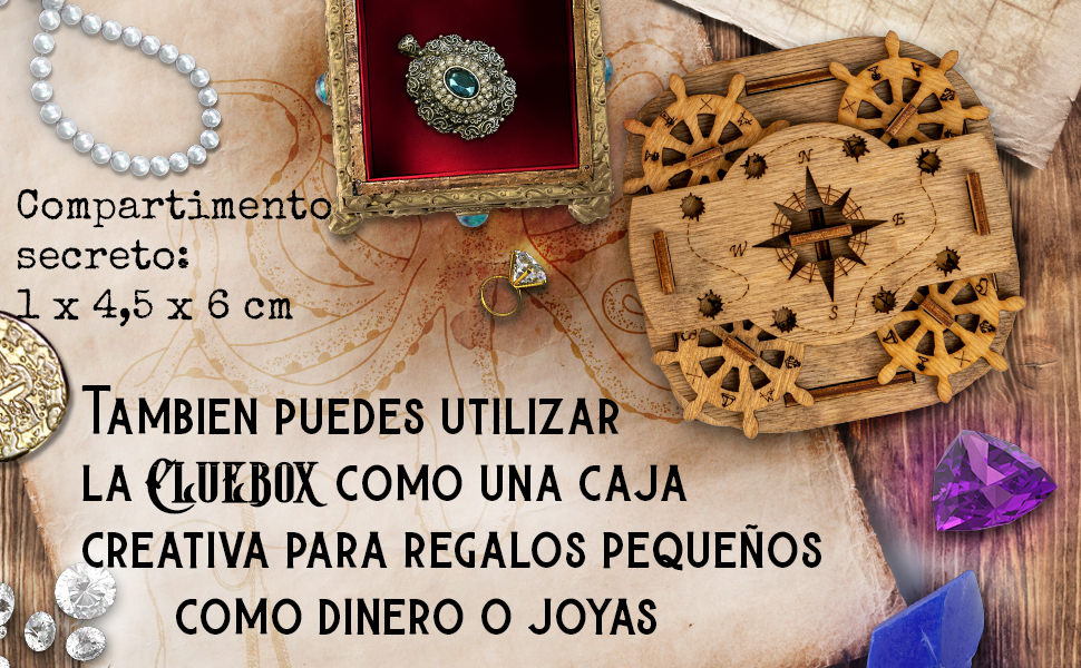 escape room juego de lógica stratgie cassette de madera denqu in a Box 3D Caja de regalo