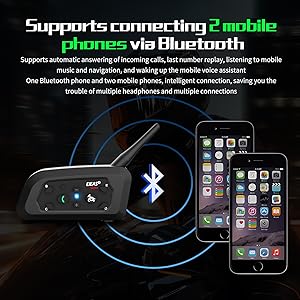 EJEAS V6 Pro+ Motorcycle Helmet Bluetooth Intercom