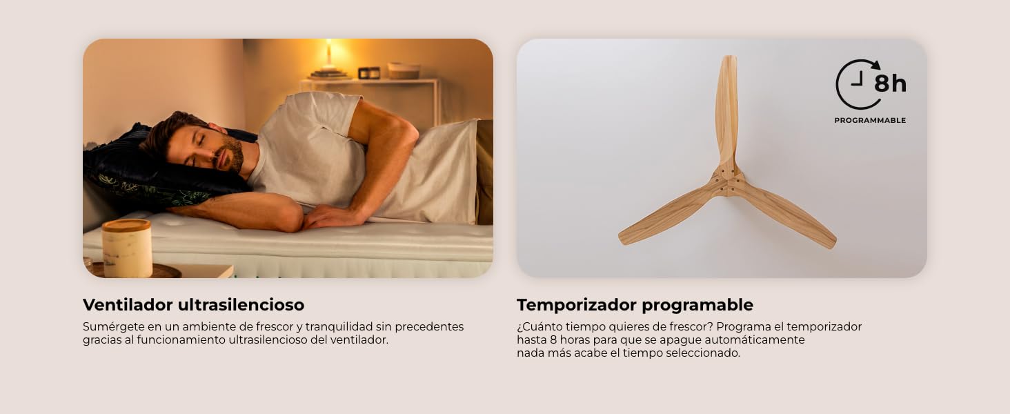 ventilador de techo con luz led ventiladores lampara aspas silencioso dormitorio Cecotec ceiling fan