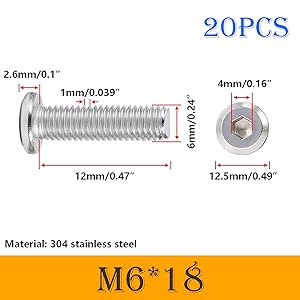 Tornillos Hexagonales de Cabeza Plana