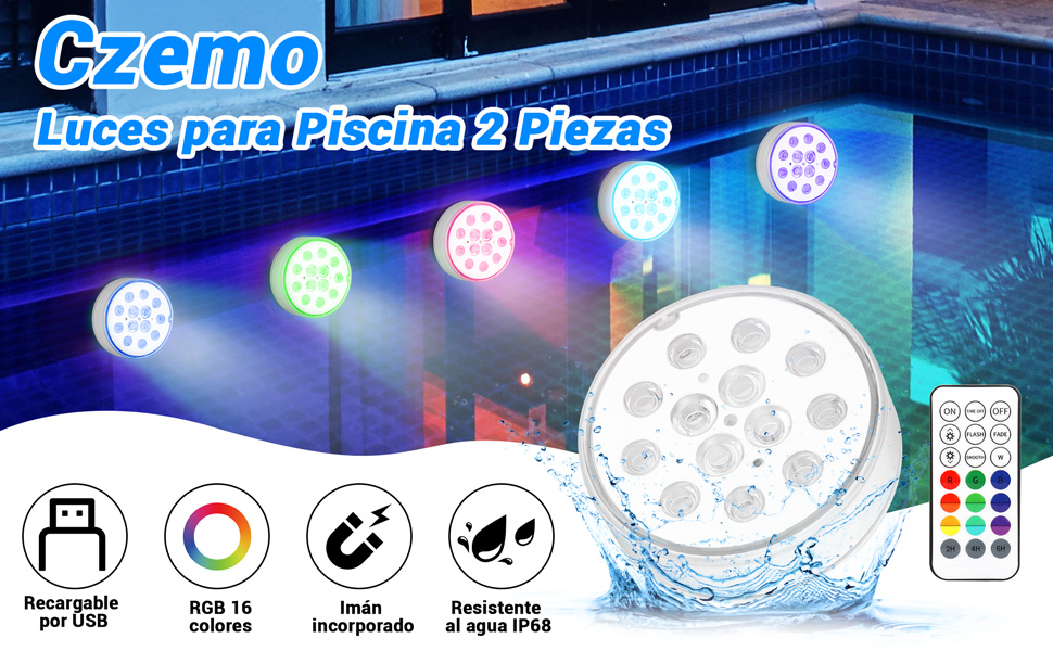 Czemo Luces para Piscina