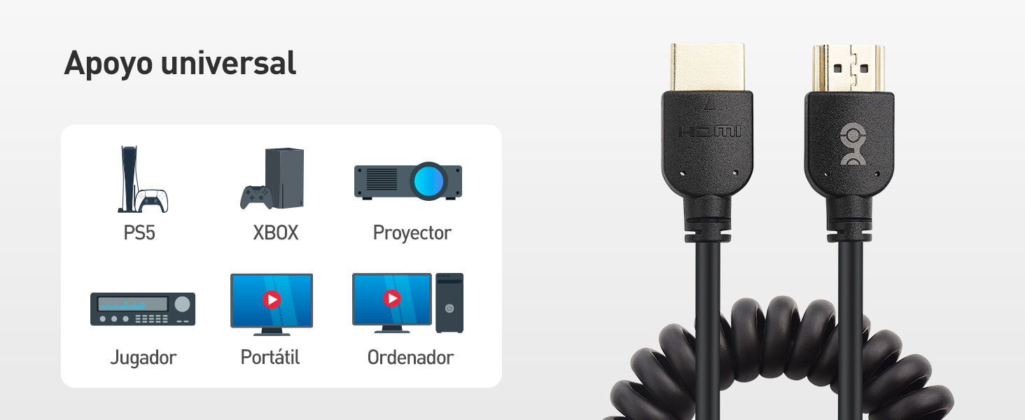 Cable Matters Coiled 8K HDMI Cable