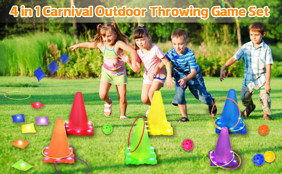 40 Piezas Juegos Exterior Niños, Juegos De Lanzamiento para Fiestas,