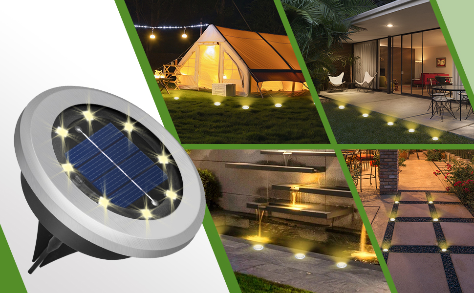 12 Paquetes Luces Solares LED Exterior Jardin