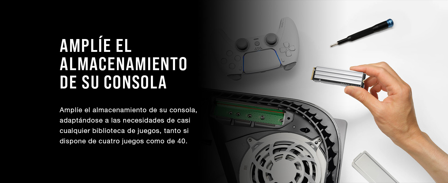 expansión de almacenamiento ps5, almacenamiento ps5, almacenamiento playstation, ssd nvme para ps5
