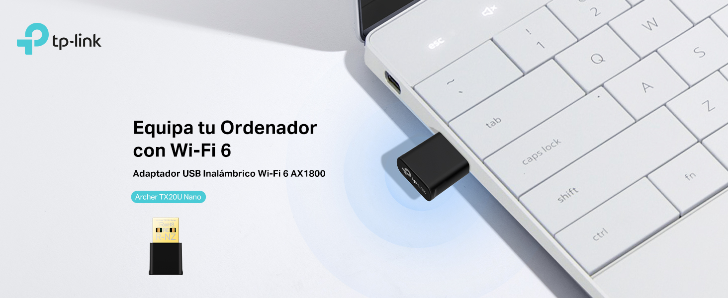 Archer TX20U Nano - Adaptador USB inalámbrico Wi-Fi 6 AX1800