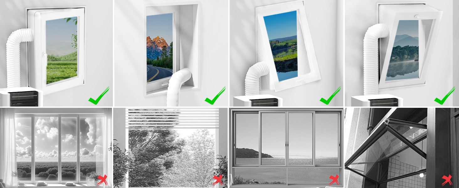 Sellador de ventanas para aparatos de aire acondicionado móviles