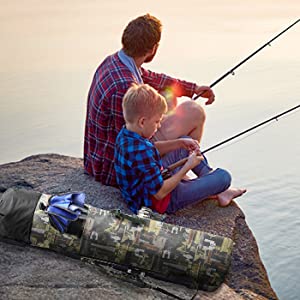 Bolsa de Pesca Estuche de caña de Pescar Oxford Bolsa de Almacenamiento de Herramientas de Pesca