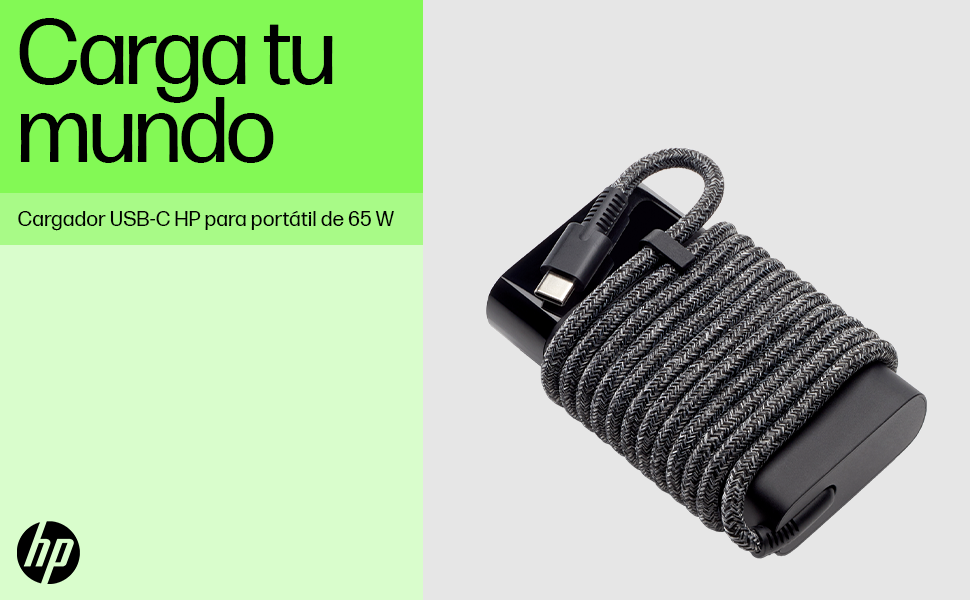 Cargador para portátil USB-C de 65 W HP