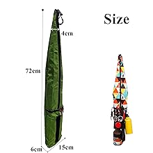 Aparejo de Pesca Impermeable Plegable,Bolsas de Pesca 72cm
