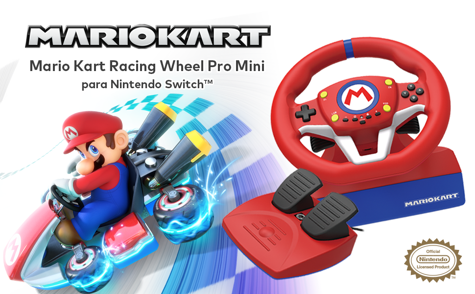 volante;mario;kart;pro;mini;licencia;oficinal;nintendo;hori