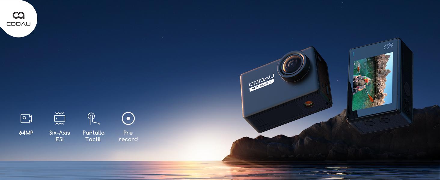 Cámara Deportiva 4K 64MP WiFi con Pantalla Táctil cámara deportiva camara acuatica sumergible