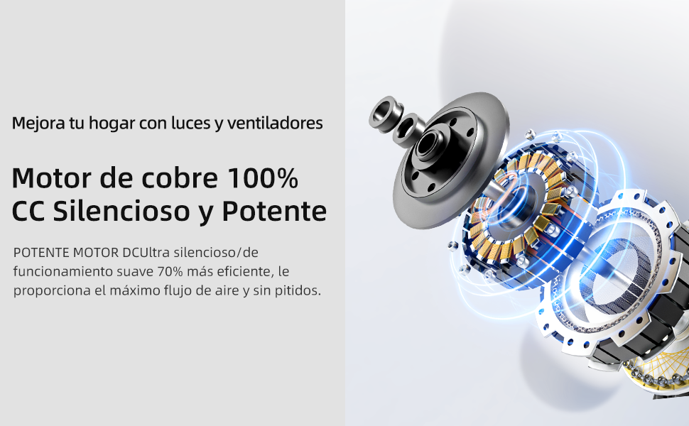 ventilador de techo con luz silencioso