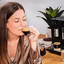 cafetera superautomática automática compacta café crema 19 bares espressos americanos grano vapor