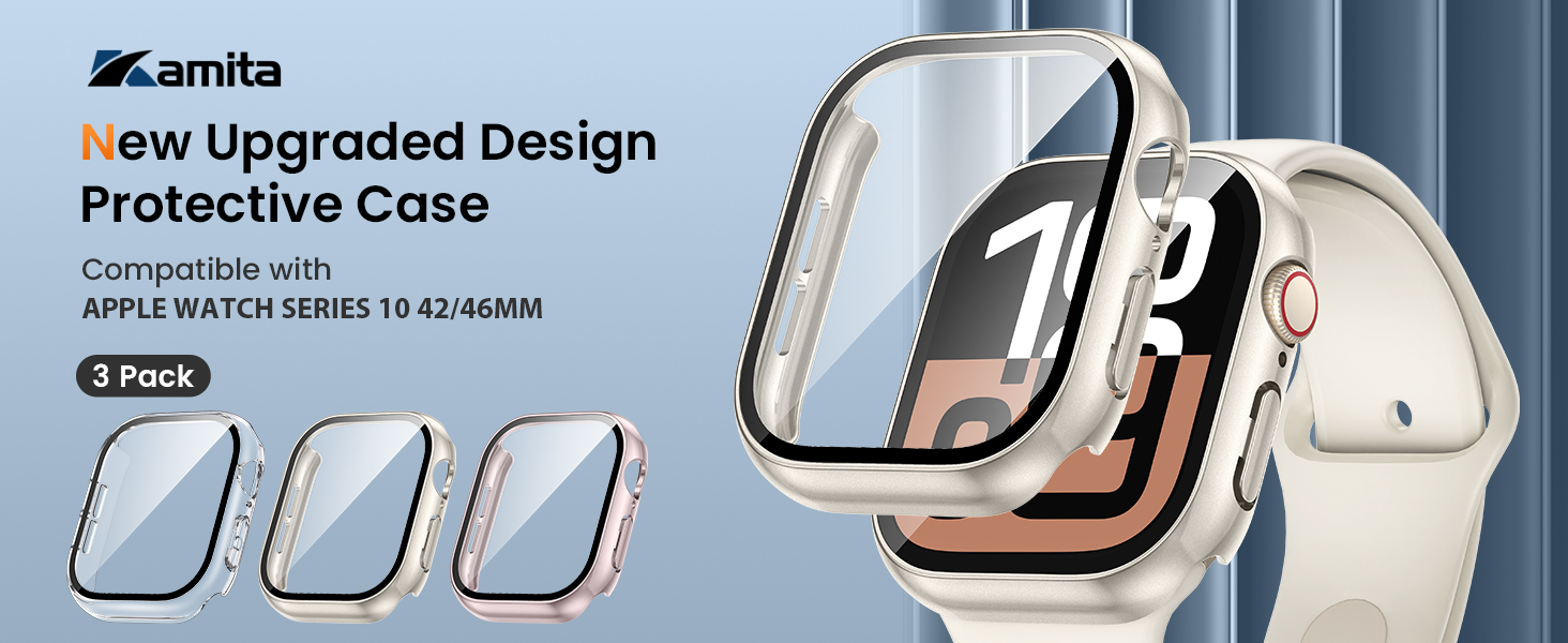 Kamita Coque Compatible avec Apple Watch Series 10