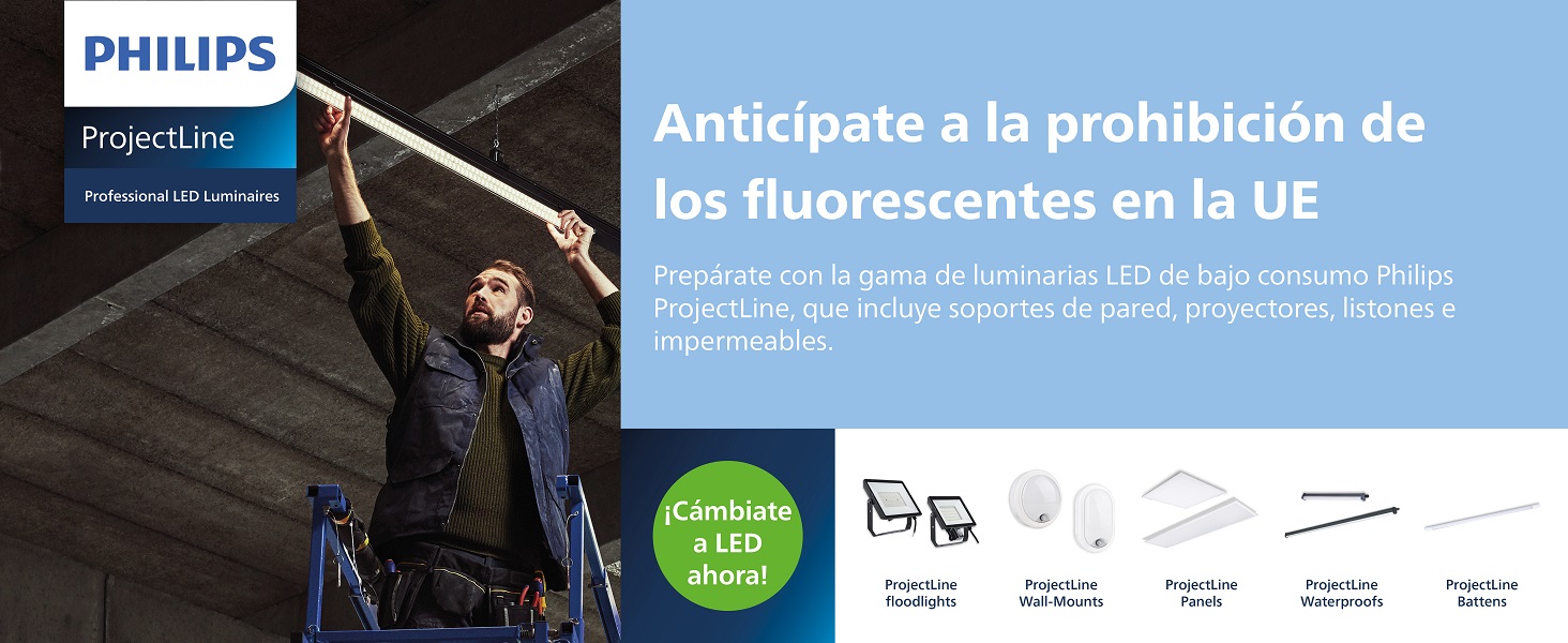 Anticípate a la prohibición de tubos fluorescentes