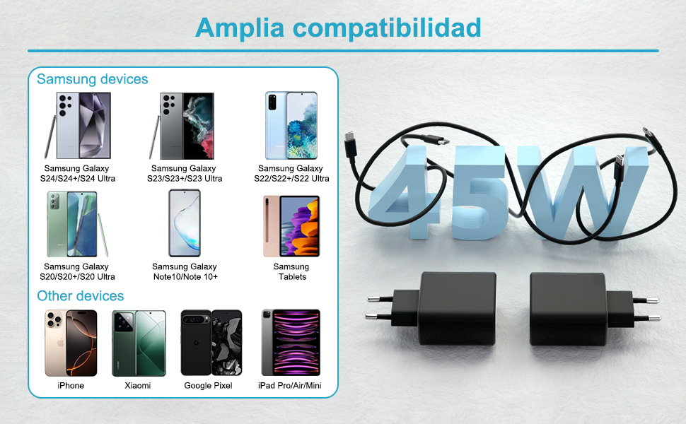 USB C Cargador Rapido Samsung