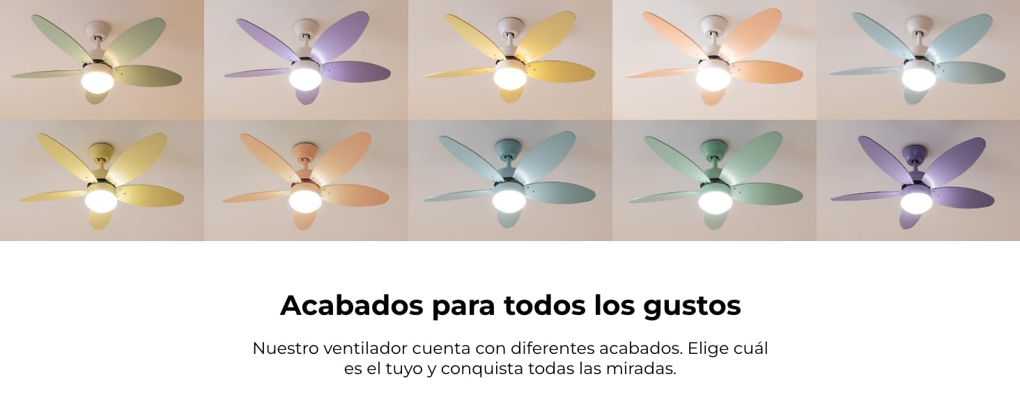 ventilador de techo con luz led ventiladores lampara aspas silencioso dormitorio Cecotec ceiling fan