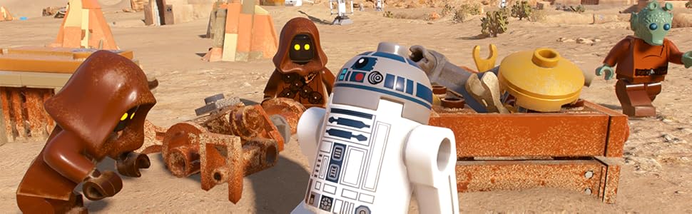 LEGO, Star Wars, R2D2, Jawas, Tatooine