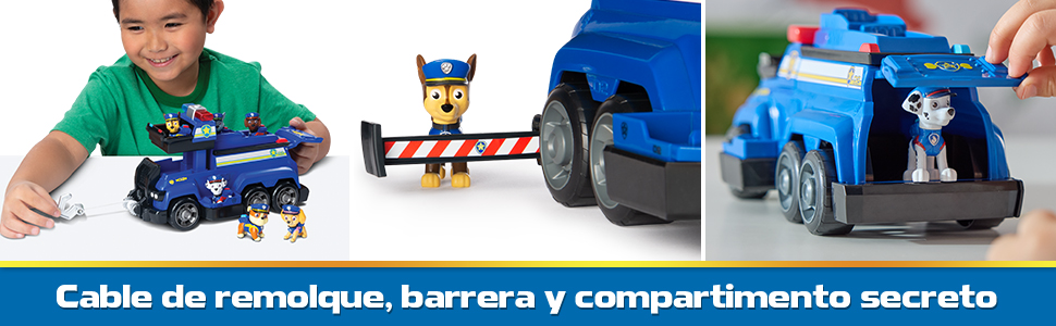 Patrulla Canina Juguetes, Paw Patrol, Camión policía, figura Chase, Marshall, Rubble, Skye