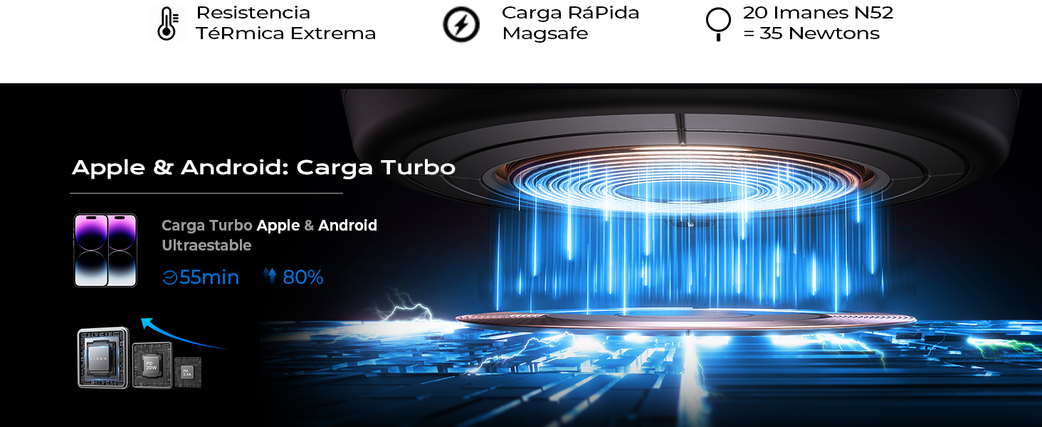cargador iphone 16 inalámbrico