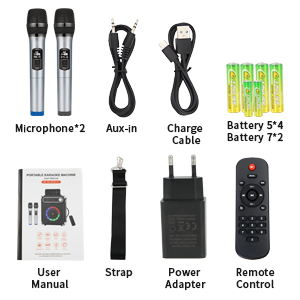 karaoke 2 microfonos inalambricos karaoke infantil portail partybox bluetooth karaoke