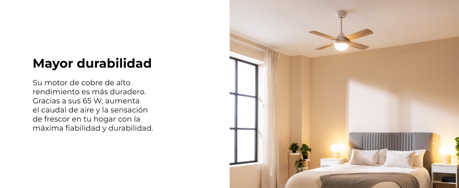 ventiladores de techo con luz; ventilador de techo silencioso; ventilador de techo con luz cecotec