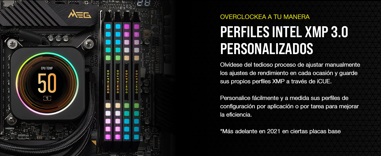 Perfiles Intel XMP 3.0 personalizados