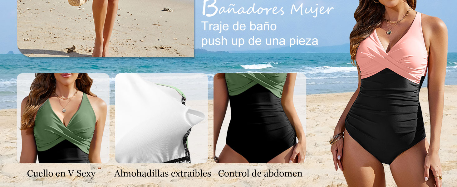 Traje de baño para Mujer Control de Barriga
