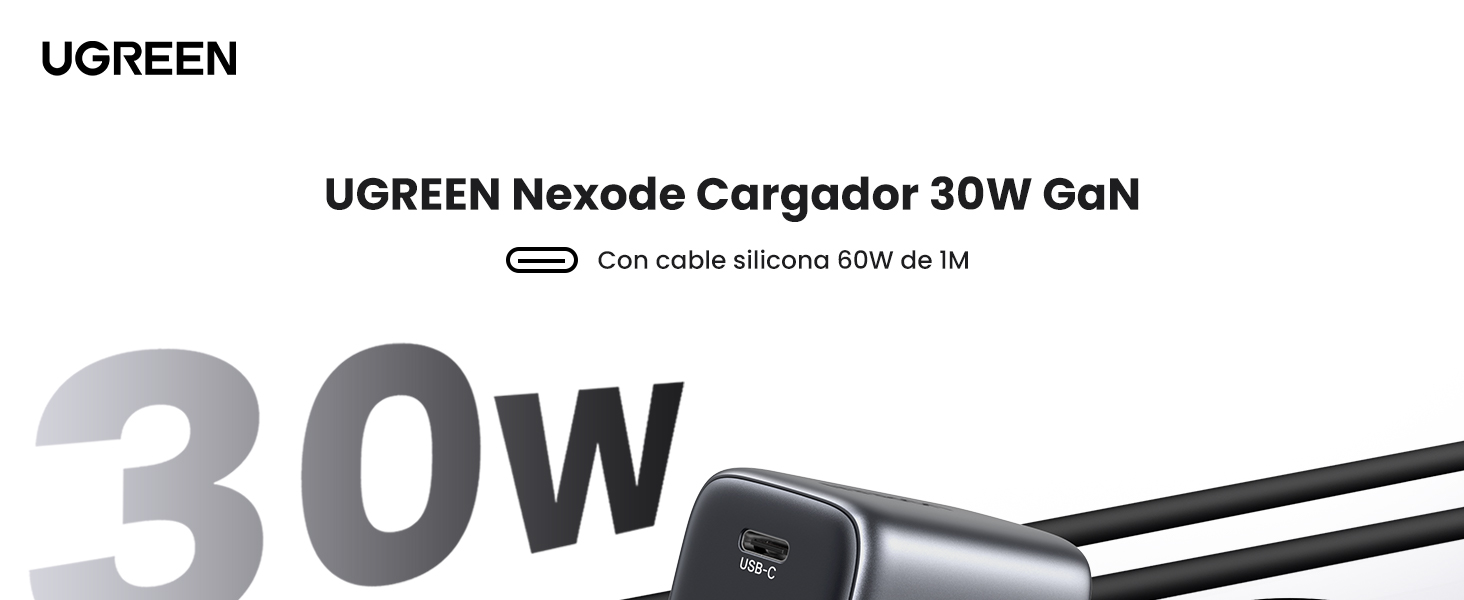 30W cargador gan