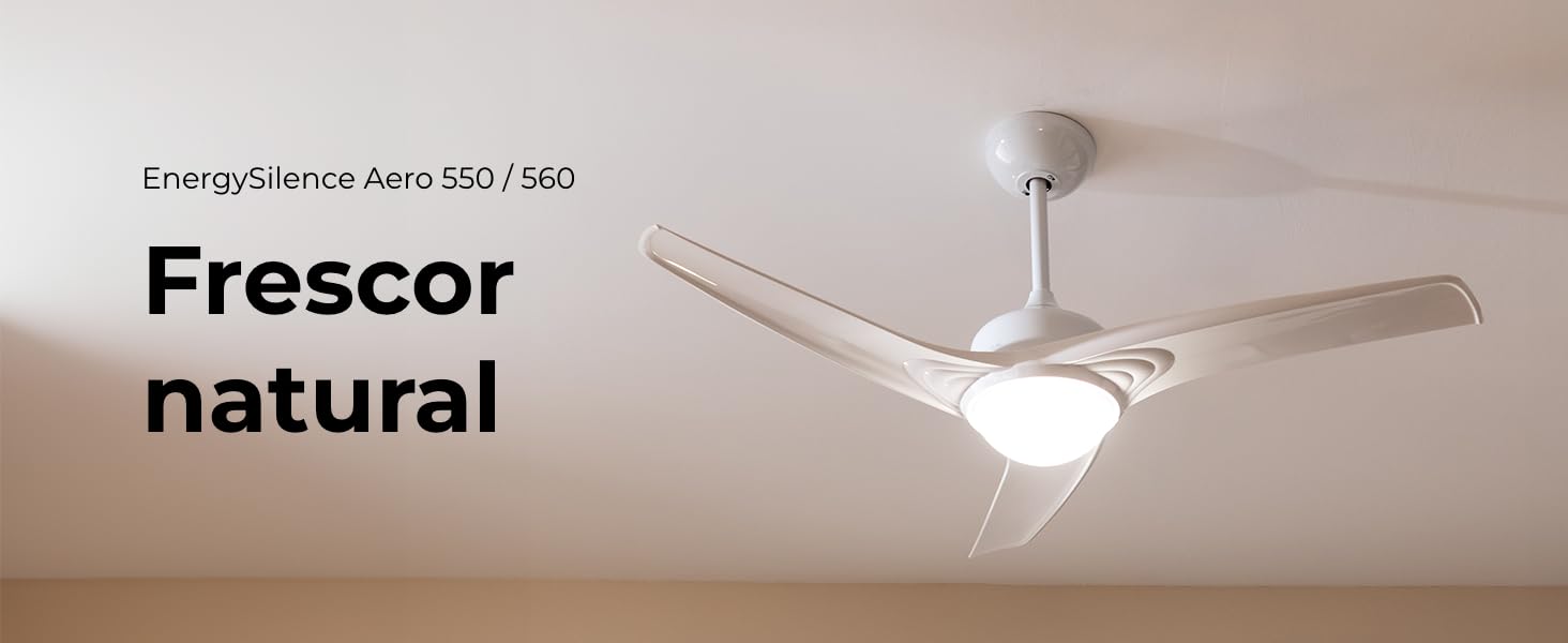 ventiladores de techo; ventiladores de techo con luz; lampara cecotec; EnergySilence Aero 570