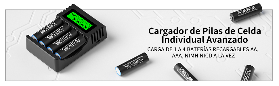 cargador pilas recargables