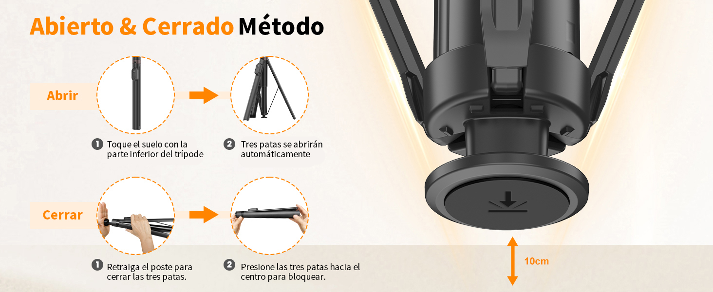 trípode de apertura automática