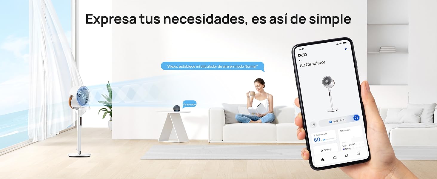 Dreo Pedestal Fan Wi-Fi Voice Control