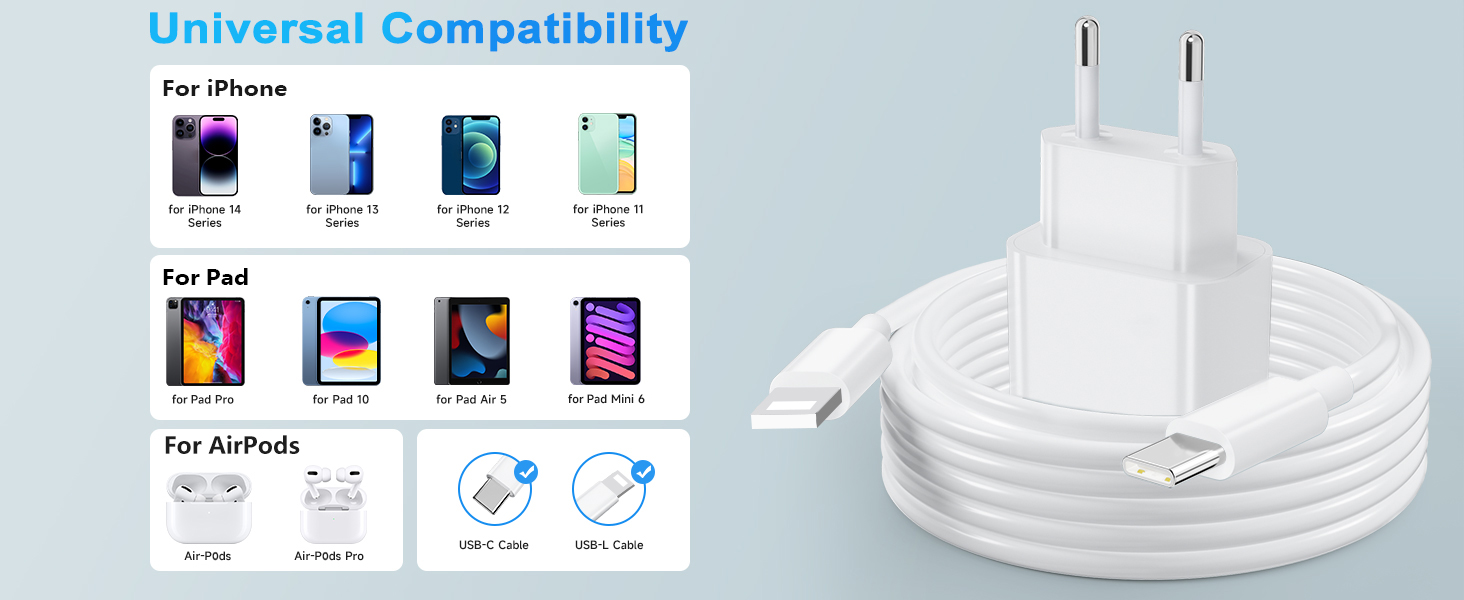cargador para iphone carga rapida 20w cargador carga rapida for iphone 14 carregador usb c enchufe