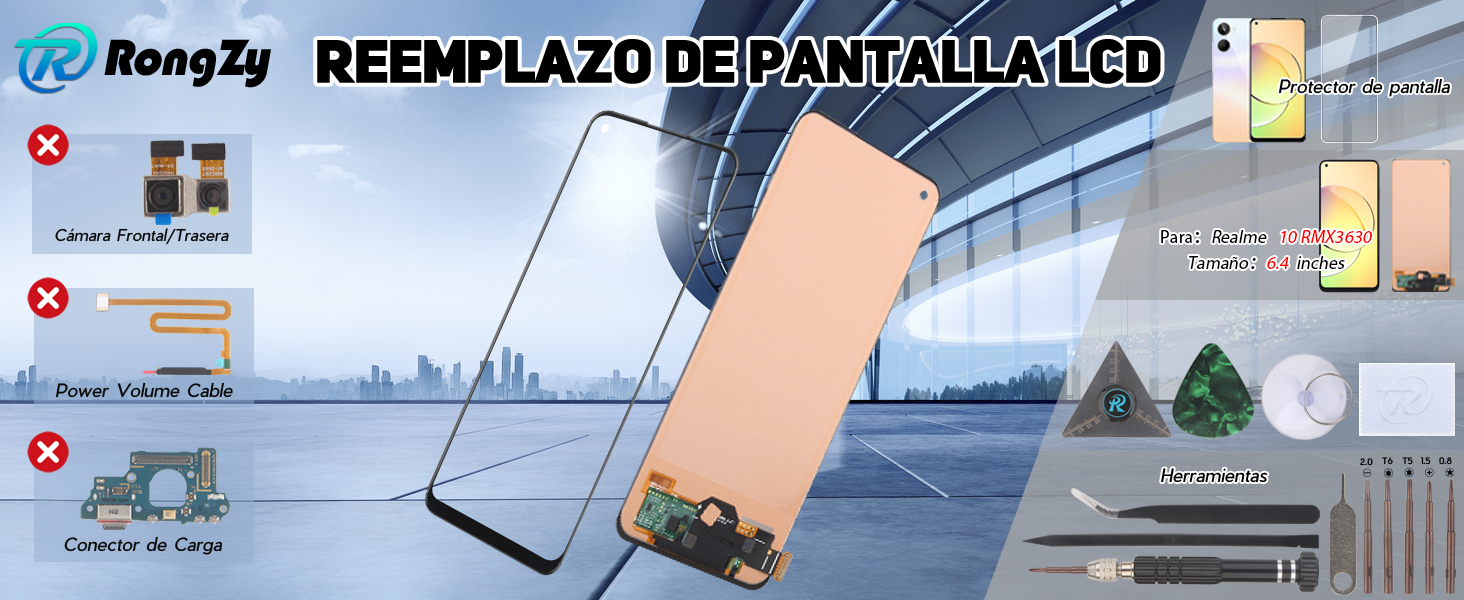 Reemplazo de Pantalla Táctil LCD Para Realme 10 RMX3630