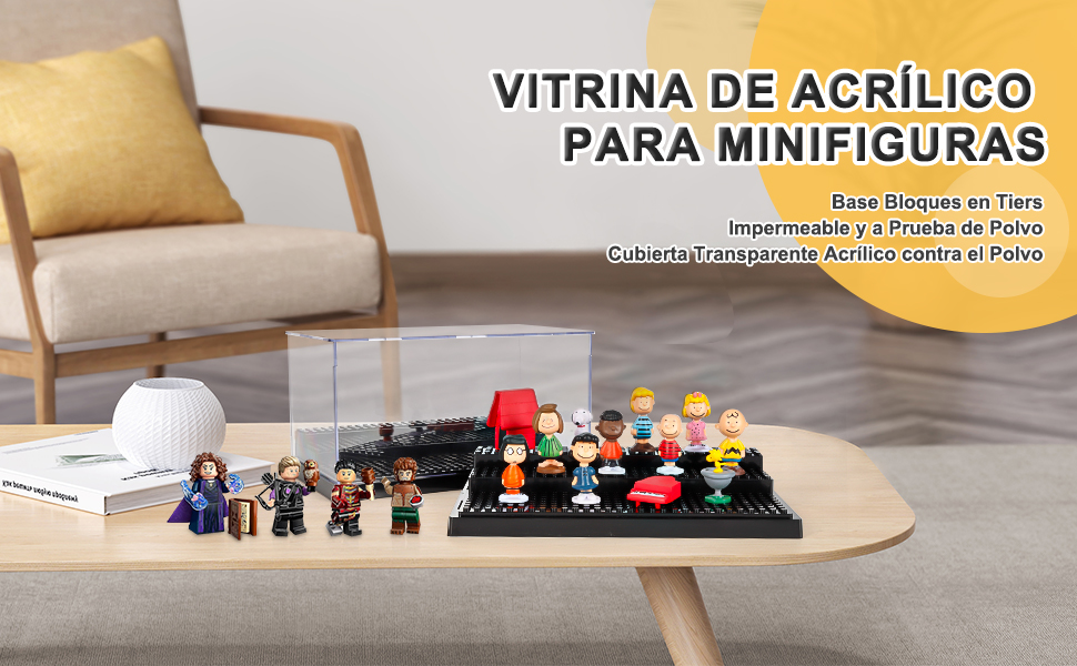 caja de exhibición de minifiguras